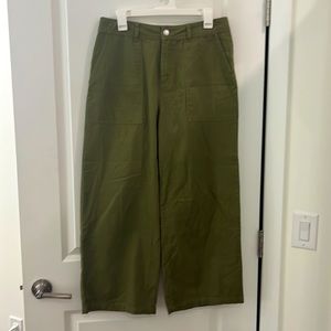 Who What Wear Olive Green Wide Leg Pants